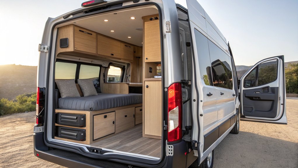 spacious customizable van interior